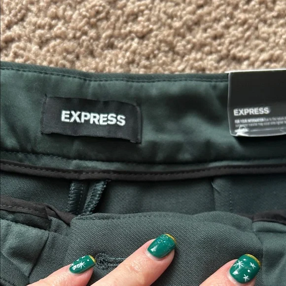 Womens Dark Green Pants - Picture 3 of 4